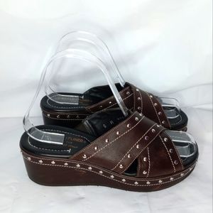 Donald J. Pliner Syra Brown Leather Shoes Sz 6